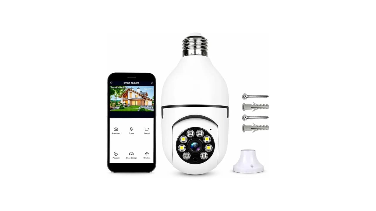 Qual Melhor Câmera Espiã Lâmpada Wi-Fi: TOP 10 Modelos com Panorâmica 360° e Visão Noturna
