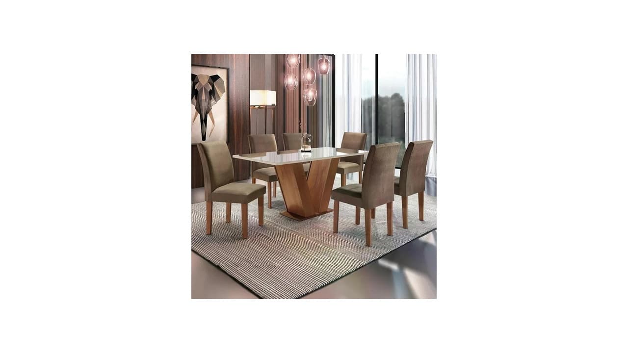 Qual Melhor Mesa de Jantar 6 Lugares com Vidro Temperado para Sala Moderna