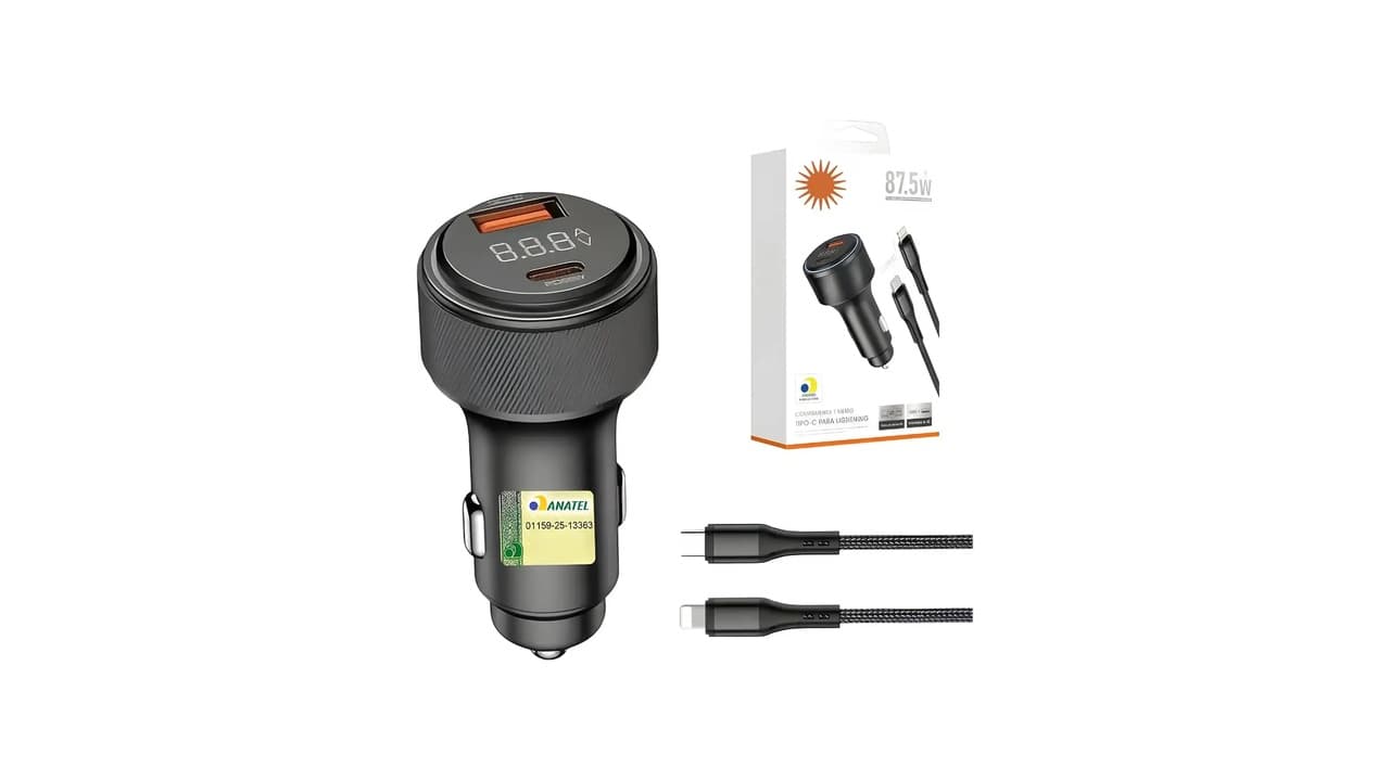 Qual Melhor Carregador Veicular para iPhone Turbo 60W